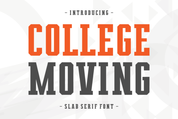 College Moving: A Bold Slab Serif for Campaigns