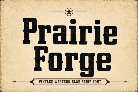 Prairie Forge: A Bold Font for Western Storytelling
