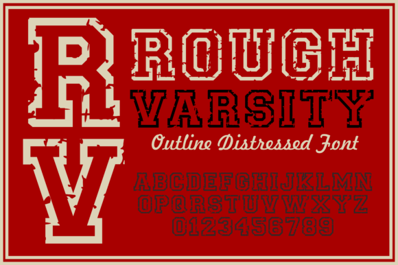 Rough Varsity Font for Web Design