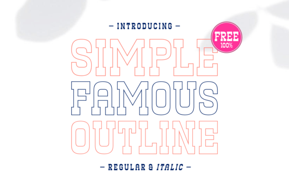 Simple Famous Outline Font