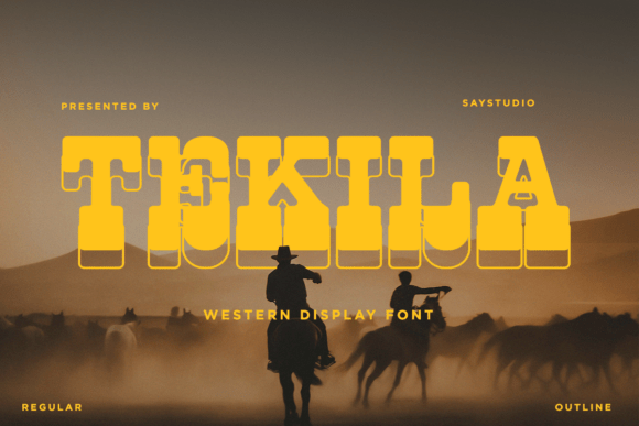Tekila: A Western Display Font for Bold Branding