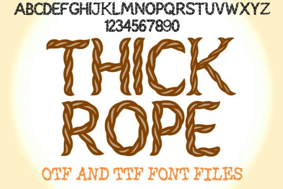 Thick Rope Font for Web Design