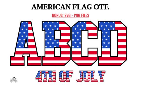 Varsity American Flag Font Review