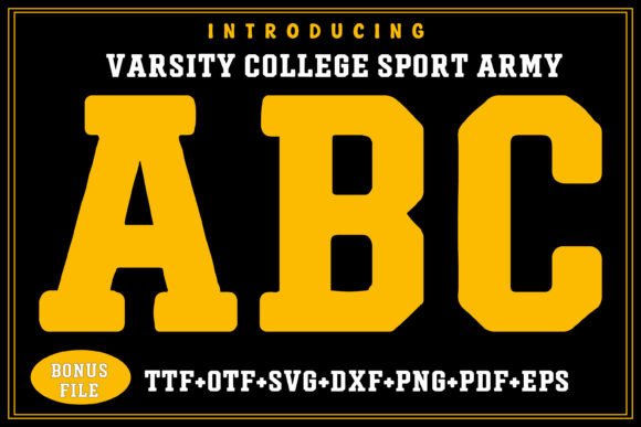 Varsity College Sport Army Font