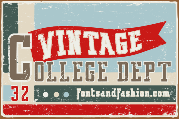 Vintage College Dept_Double Font Review
