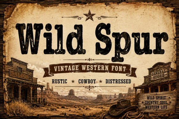 Wild Spur: A Vintage Western Font